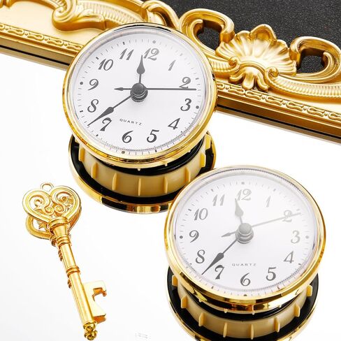 6 PCS 2.8 بوصة/ 70 مم على مدار ساعة الكوارتز مع تقليم الذهب ، والطلب الأبيض ، والرقم العربي ، وحركة الكوارتز in Saudi Arabia
