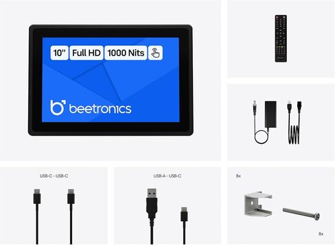 15 بوصة شاشة تعمل باللمس 15 بوصة | Full HD 1080p | IP65 مقاوم للماء ومقاوم الغبار | عرض أشعة الشمس الصناعية قابلة للقراءة في الهواء الطلق للكمبيوتر الشخصي ، Mac ، Linux | 15HB9M in Kuwait