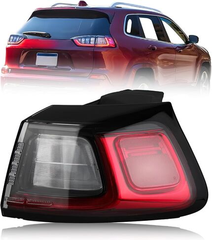 LED Tail Lights Compatible with 2019 2020 2021 2022 2023 Jeep Cherokee Taillights Rear Outer Rear Tail LIght Assembly CH2804119 68275959AF (Left Driver Side) in Kuwait
