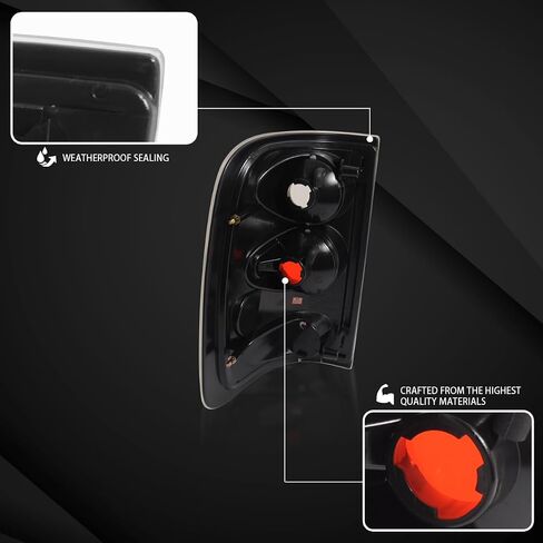 Autozensation Compatible with 2004-2008 Ford F-150 Styleside, Left + Right Pair Assembly, Smoke Lens Tail Lights in Saudi Arabia