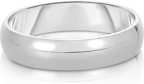 Floreo 14k Yellow Gold or White Gold 4mm Lite Comfort Fit Wedding Band, Sizes 5-12 in Saudi Arabia
