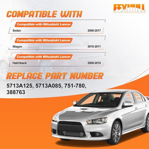 751-780 Power Window Regulator with Motor Compatible with Mitsubishi Lancer 2008-2017 Front Driver Side- Replaces # 5713A125, 5713A085, 388763 in Kuwait