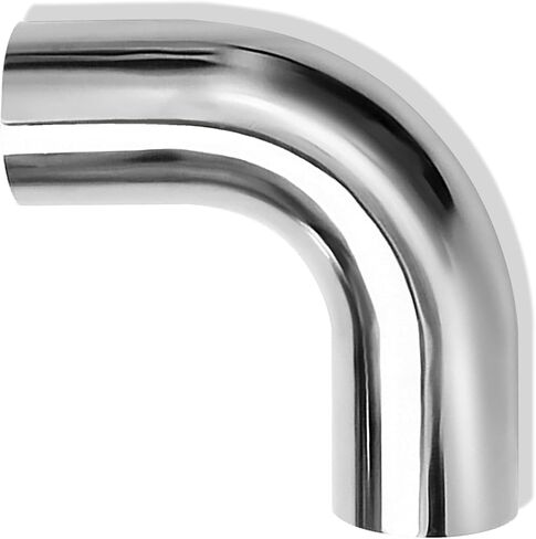 2.5 Inch 90 Degree Elbow Stainless Mandrel Bend Elbow - 2" Leg- 14GA/. 078" Wall - Thickned 2mm SS304 Stainless Steel Exhaust Piping Tip for Automotive Exhaust (OD: 2.5 ") in Saudi Arabia