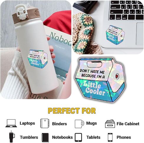 3 قطع لا تكرهني لأنني أروع قليلاً، لا تكرهني لأنني أروع قليلاً، أنا أروع قليلاً، ملصقات مضحكة صغيرة رائعة لأجهزة الكمبيوتر المحمول وزجاجة الهاتف وخوذة السيارة 3 × 3 بوصة (L1) in Kuwait