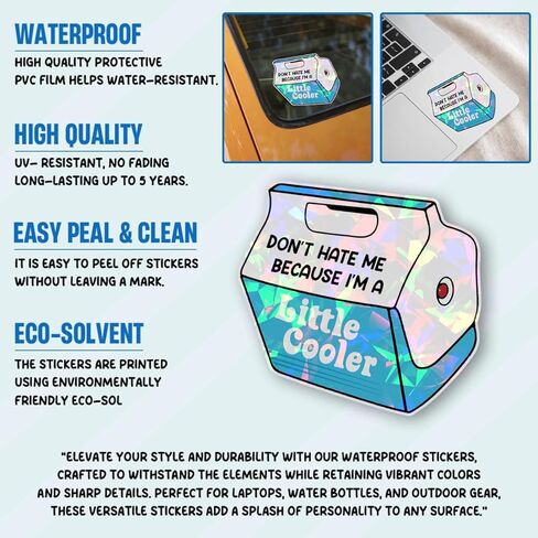 3 قطع لا تكرهني لأنني أروع قليلاً، لا تكرهني لأنني أروع قليلاً، أنا أروع قليلاً، ملصقات مضحكة صغيرة رائعة لأجهزة الكمبيوتر المحمول وزجاجة الهاتف وخوذة السيارة 3 × 3 بوصة (L1) in Kuwait