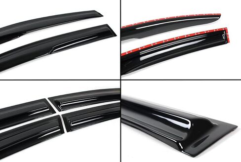 3D Wavy Style Window Fisor Rain Guard Deflector متوافق مع 2015-2020 Subaru WRX STI & 2012-2016 Impreza 4 Door Base Model in Saudi Arabia