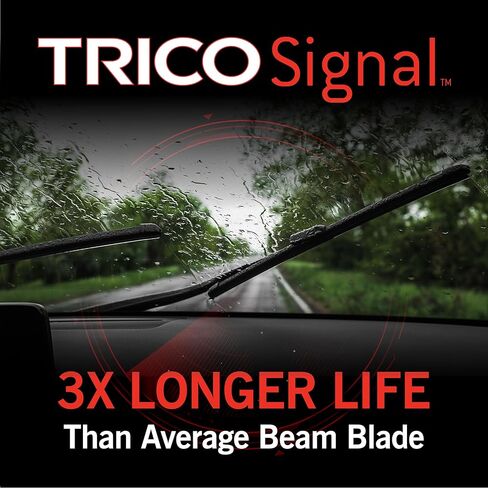 TRICO Signal Premium Silicone 26" + 22" Automotive Replacement Windshield Wipers Beam Blades with Exclusive Predictive Performance Indicator and 3X Longer Life for Select Vehicle Models, 2 Pack in Kuwait