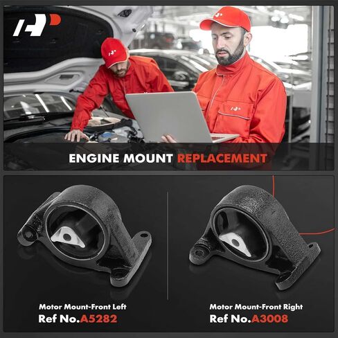 A-Premium 2PCS Front Left and Right Engine Motor Mount Kit Compatible with Jeep WJ Series Grand Cherokee 1999-2004 4.7L, Replace# 52058936AC in Saudi Arabia