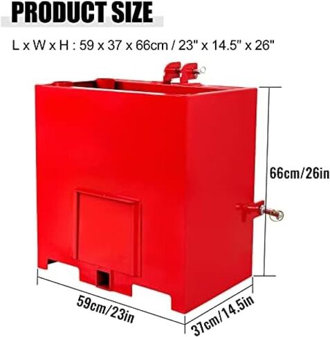 مربع الصابورة 3 نقاط الفئة 1 جرار ورفع مرفق ، سعة 800 رطل مع استقبال Hitch القياسي 2 '' ، 5CU. حجم FT ، 132 رطلا الصنابير الثقيلة صابرة ، أخضر in Kuwait