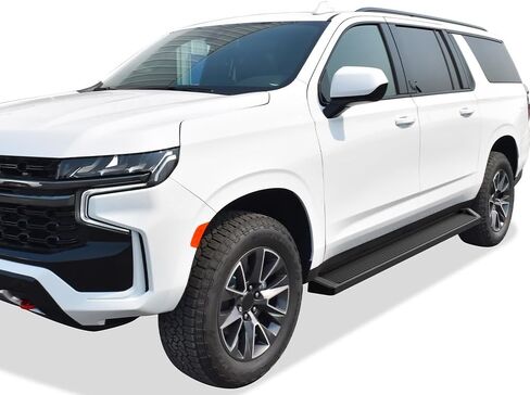APS (Black Powder Coated Running Board Style) Running Boards Bars Compatible with Chevy Suburban 2021-2025 in Saudi Arabia