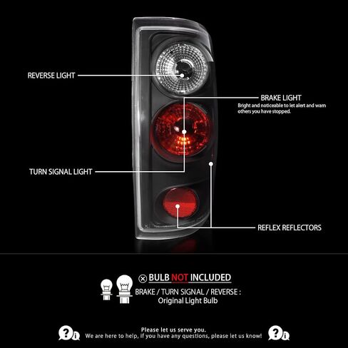 Autozensation Compatible with 2004-2008 Ford F-150 Styleside, Left + Right Pair Assembly, Smoke Lens Tail Lights in Saudi Arabia
