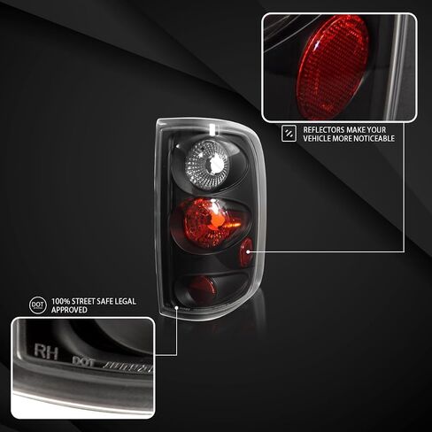 Autozensation Compatible with 2004-2008 Ford F-150 Styleside, Left + Right Pair Assembly, Smoke Lens Tail Lights in Saudi Arabia