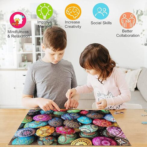 HUADADA Jigsaw Puzzles for Adults 1000 Piece Jigsaw Puzzles for Adults Challenging Game Butterfly Puzzle with Letters on Back（Butterfly and Flower） in Kuwait