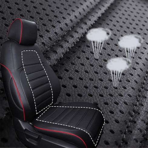 CocheFamilia Custom Fit Full Set Car Seat Covers for Select Honda CRV 2017 2018 2019 2020 2021 2022 - Leatherette (Black, 2017-2022 CRV) in Saudi Arabia