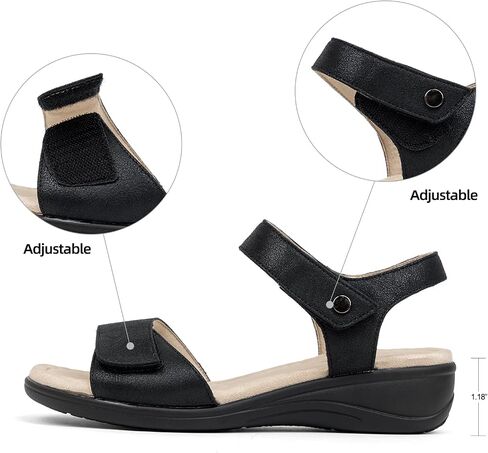 VJH Confort WIDGE WIDGE Sandals LOW HOLE CHEEL HOOP-ALD-LOOP OPEN OPEN OPEN in Kuwait