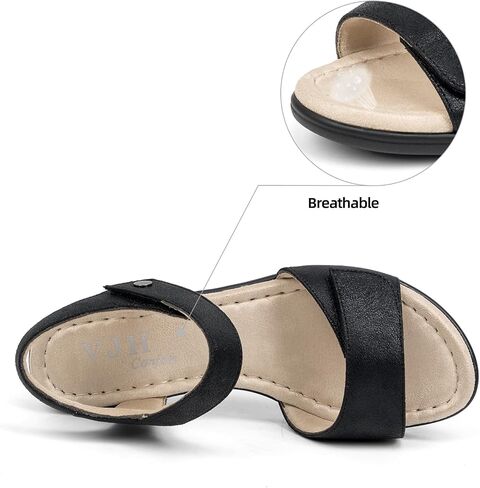 VJH Confort WIDGE WIDGE Sandals LOW HOLE CHEEL HOOP-ALD-LOOP OPEN OPEN OPEN in Kuwait
