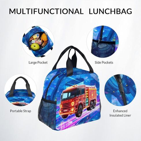 Boys Backpack Set, School Back Pack with Lunch Box, Racing Car Backpack for Kids Ages 6-8, 17 Inch Toddler Schoolbag with Large Capacity in Saudi Arabia