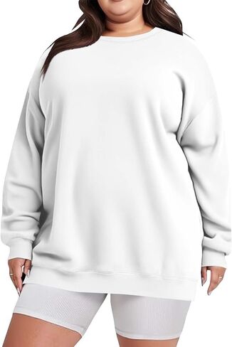 Oversized Sweatshirt for Women Crewneck Long Sleeve Pullover Hoodies Casual Fleece Sweaters Tops Fall Fashion 2025 in Saudi Arabia