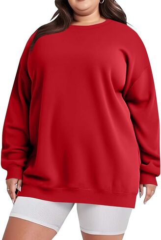 Oversized Sweatshirt for Women Crewneck Long Sleeve Pullover Hoodies Casual Fleece Sweaters Tops Fall Fashion 2025 in Saudi Arabia