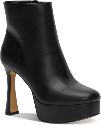 INC Womens Alize Vaux Leather Szipper Booties Black 6.5 Medium (B ، M) in Saudi Arabia