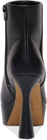INC Womens Alize Vaux Leather Szipper Booties Black 6.5 Medium (B ، M) in Saudi Arabia