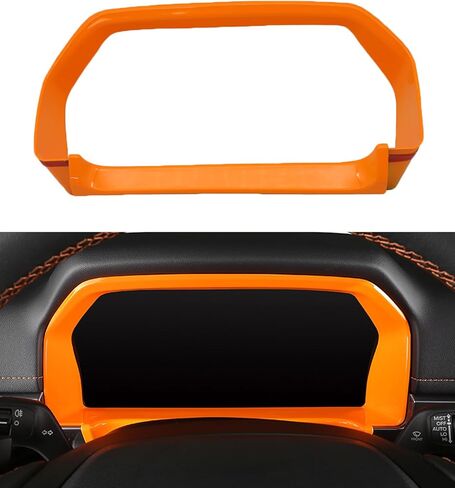 Screen Center Console Dashboard Trim Compatible with 2024 2025 Ford Ranger XL XLT Lariat Raptor SuperCrew Truck, Center Console Dashboard Screen Frame Trim Sticker Accessories (Carbon Fiber Look) in Kuwait