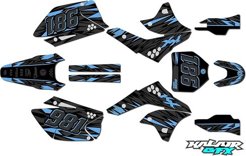 مجموعة الرسومات لـ Yamaha YZ 250F (2014-2018) Series Vintage Magenta 09 MIL-Dirt Bike Custom Racing Decals Kit ، in Kuwait