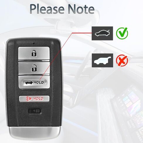 نوبات استبدال المفتاح الذكي FOB لعام 2016-2018 ACURA ILX / 2016-2020 RLX / 2015-2017 TLX غير مفتاح التحكم عن بعد استبدال معرف FCC: KR5V1X P / N: 72147-T23-A01 / A11 in Saudi Arabia