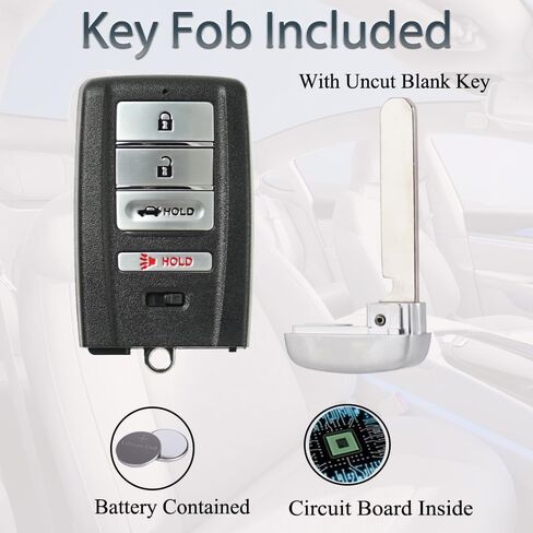نوبات استبدال المفتاح الذكي FOB لعام 2016-2018 ACURA ILX / 2016-2020 RLX / 2015-2017 TLX غير مفتاح التحكم عن بعد استبدال معرف FCC: KR5V1X P / N: 72147-T23-A01 / A11 in Saudi Arabia