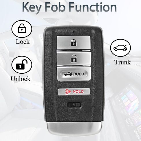 نوبات استبدال المفتاح الذكي FOB لعام 2016-2018 ACURA ILX / 2016-2020 RLX / 2015-2017 TLX غير مفتاح التحكم عن بعد استبدال معرف FCC: KR5V1X P / N: 72147-T23-A01 / A11 in Saudi Arabia