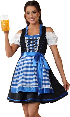 kranchungel oktoberfest conture women dirndl فساتين الألمانية الكرنفالية الكرنفالية الفستان Oktoberfest الزي in Kuwait