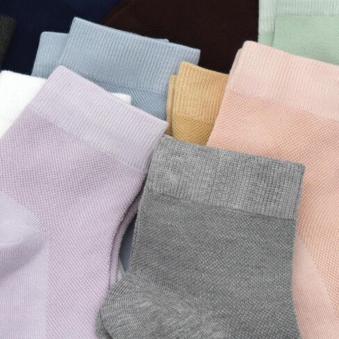 SERISIMPLE Women Thin Viscose Bamboo Above Ankle Sock Breathable Lightweight Classic Crew Casual Mesh Socks 5 Pairs in Saudi Arabia