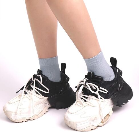 SERISIMPLE Women Thin Viscose Bamboo Above Ankle Sock Breathable Lightweight Classic Crew Casual Mesh Socks 5 Pairs in Saudi Arabia