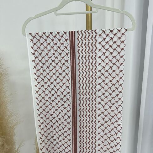 Palestinian Keffiyeh Scarf Wrap for Women Abaya Prayer Shawl Muslim Keffiyeh Printed Chiffon Hijab Scarf in Kuwait