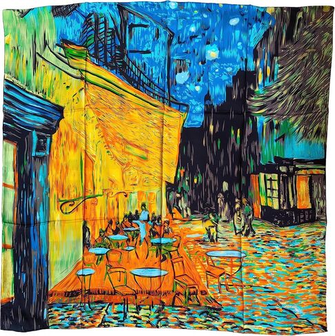 YSSP, 100 Silk Scarf Art Van Gogh and Claude Monets Paintings in Saudi Arabia