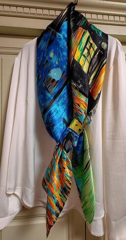 YSSP, 100 Silk Scarf Art Van Gogh and Claude Monets Paintings in Saudi Arabia
