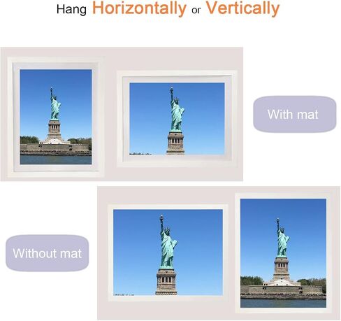 4 Pack 12x16 Picture Frame Wood Diamond Painting Frames 30x40cm Diamond Art Frame Display 10x14 in/ 25x35cm with Mat or 12x16 in/ 30x40 cm Without Mat Photo Gallery Frame Set for Wall Hanging - White in Saudi Arabia