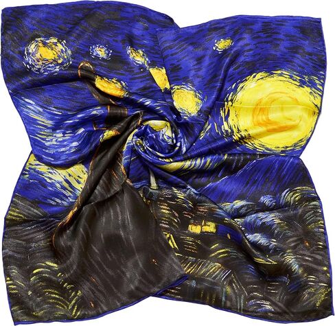 YSSP, 100 Silk Scarf Art Van Gogh and Claude Monets Paintings in Saudi Arabia