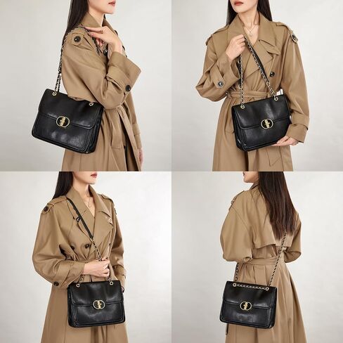 أكياس cnoles crossbody للنساء حقيبة كتف من الجلود مع حزام سلسلة مقابضة حقيبة حقيبة السيدات in Saudi Arabia