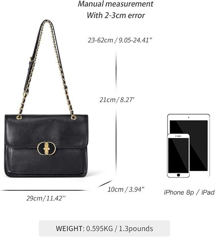 أكياس cnoles crossbody للنساء حقيبة كتف من الجلود مع حزام سلسلة مقابضة حقيبة حقيبة السيدات in Saudi Arabia