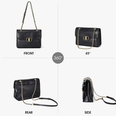 أكياس cnoles crossbody للنساء حقيبة كتف من الجلود مع حزام سلسلة مقابضة حقيبة حقيبة السيدات in Saudi Arabia