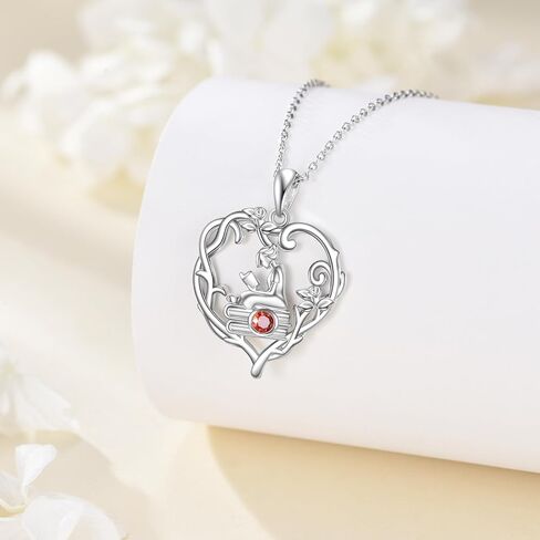 YFN 925 Sterling Silver Book Lover Necklace Reading Readant for Women Gafuure Gift Jewelry for Friends Friends in Saudi Arabia