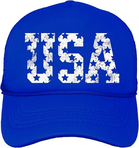 Distressed USA Trucker Hat for Women and Teens American Stars Classic 5 Panel Mesh Snapback in Kuwait