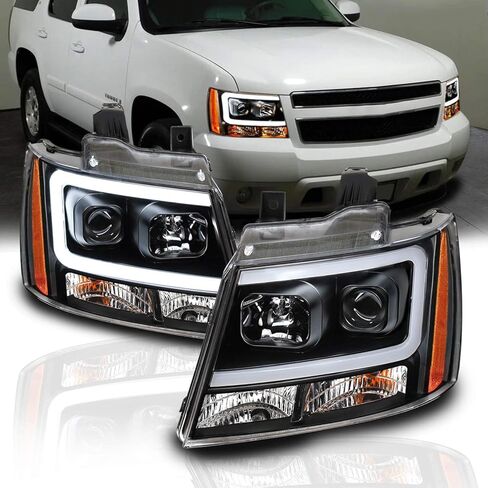 Amerilite لعام 2007-2013 Chevy Avalanche/Suburban/Tahoe Switchback LED Tube Turn Siganl Projector Project Projects Black Presidents Paul in Saudi Arabia