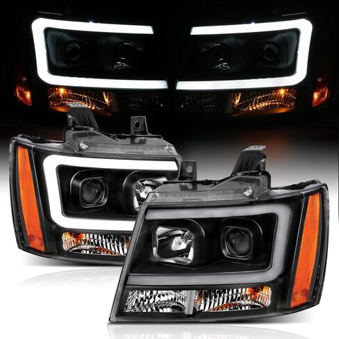 Amerilite لعام 2007-2013 Chevy Avalanche/Suburban/Tahoe Switchback LED Tube Turn Siganl Projector Project Projects Black Presidents Paul in Saudi Arabia