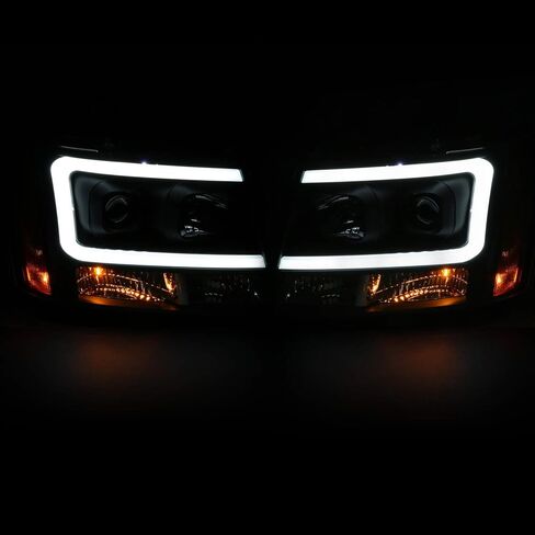 Amerilite لعام 2007-2013 Chevy Avalanche/Suburban/Tahoe Switchback LED Tube Turn Siganl Projector Project Projects Black Presidents Paul in Saudi Arabia