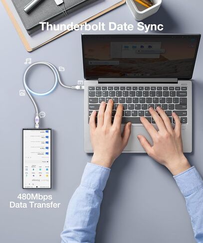 A.S Gen3 USB C Magnetic Charging Cable 240W (2Pack, 3.3ft/6ft), 9Pin USB C to USB C Magnetic Charger Cable/360&180 Rotation Magnetic Phone Charger Data Cable for Phone 15/Samsung/M-Book/Pad Series in Kuwait
