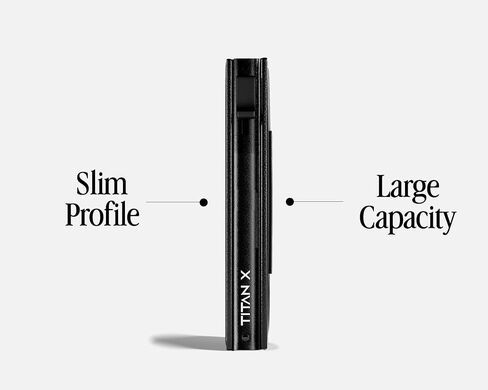 TITAN X Bifold Wallet | Slim Metal Leather with Cash Strap | Pop Up Card Access, ANTI-RFID (Carbon Fiber) in Kuwait