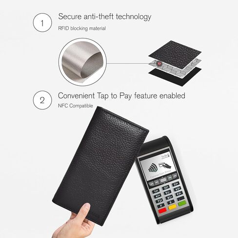 غلاف دفتر الشيكات Estalon للرجال والنساء - حالة دفتر تسجيل الدخول القياسية الجلدية in Kuwait