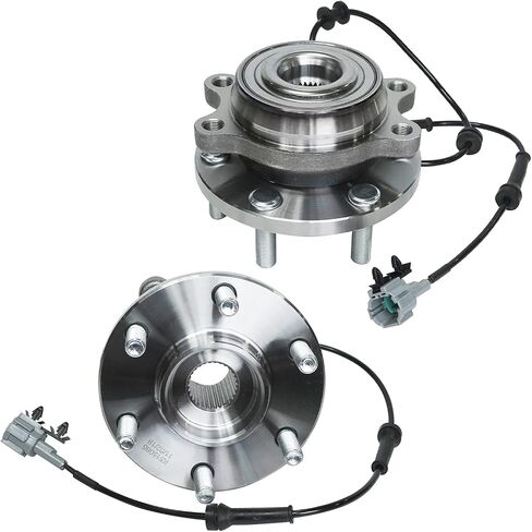 Detroit Axle - 4WD Front Wheel Bearing Hubs for Nissan Pathfinder Frontier Xterra Suzuki Equator Replacement 2 Complete Wheel Bearing and Hubs Assembly Set in Saudi Arabia